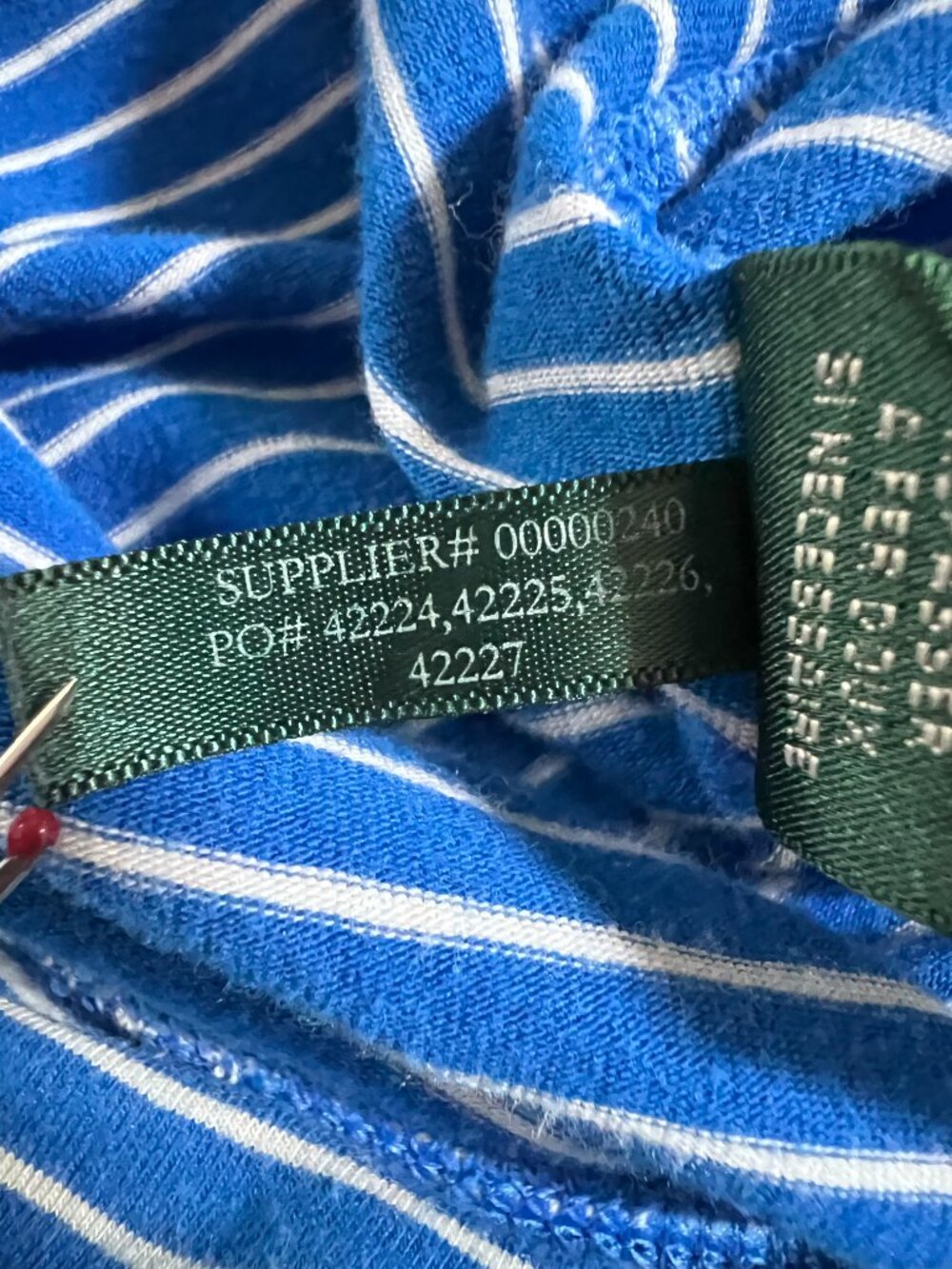 Lauren Ralph Lauren Striped Maxi Skirt (L) Blue White Drawstring Knit - Picture 7 of 13